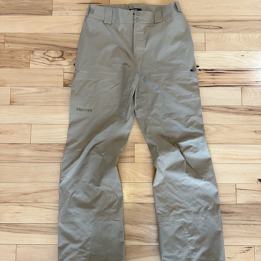 Marmot Men's Khaki Ski/Snowboard Pants size L